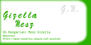 gizella mesz business card